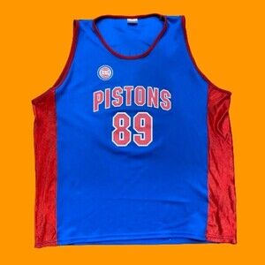Detroit Pistons 1990 NBA Champs Promo Coca Cola Jersey Vintage Size Large